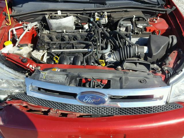 1FAHP3FN8AW153149 - 2010 FORD FOCUS SE RED photo 7