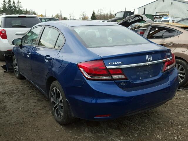 2HGFB2F57EH044939 - 2014 HONDA CIVIC LX BLUE photo 3