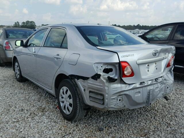 1NXBU4EE3AZ351452 - 2010 TOYOTA COROLLA SILVER photo 3