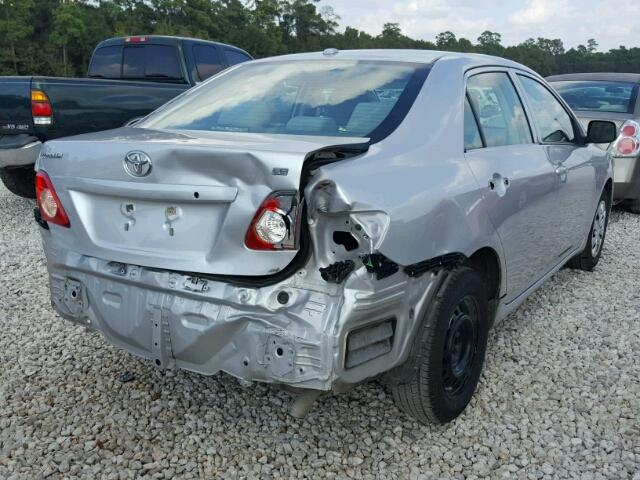 1NXBU4EE3AZ351452 - 2010 TOYOTA COROLLA SILVER photo 4