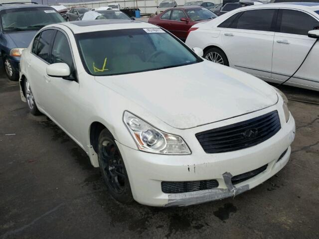 JNKBV61E87M707078 - 2007 INFINITI G35 WHITE photo 1