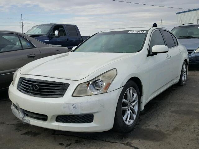 JNKBV61E87M707078 - 2007 INFINITI G35 WHITE photo 2