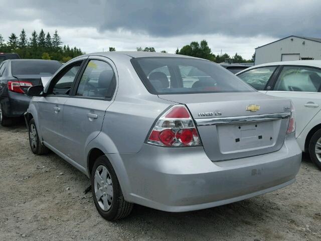 KL1TV55E29B348570 - 2009 CHEVROLET AVEO LS SILVER photo 3