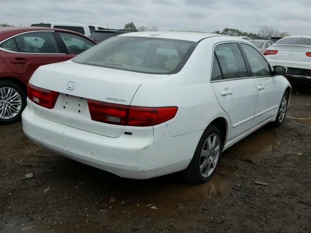 1HGCM66545A020827 - 2005 HONDA ACCORD EX WHITE photo 4