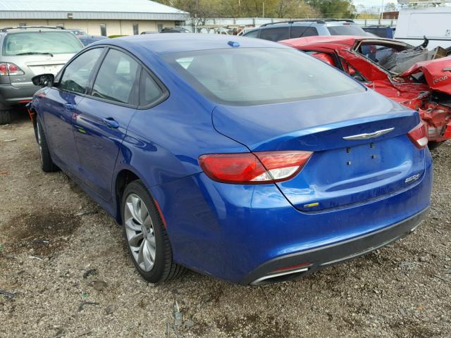 1C3CCCBB4FN659185 - 2015 CHRYSLER 200 S BLUE photo 3