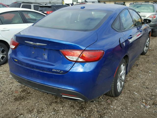 1C3CCCBB4FN659185 - 2015 CHRYSLER 200 S BLUE photo 4