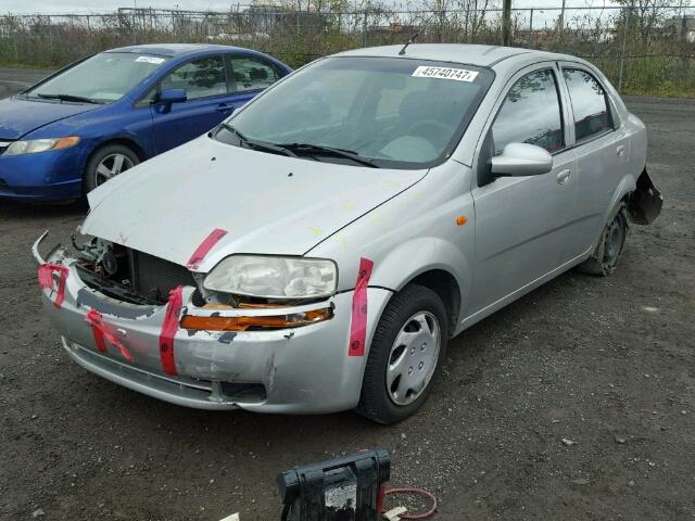 KL1TD52684B146728 - 2004 CHEVROLET AVEO SILVER photo 2