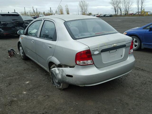 KL1TD52684B146728 - 2004 CHEVROLET AVEO SILVER photo 3