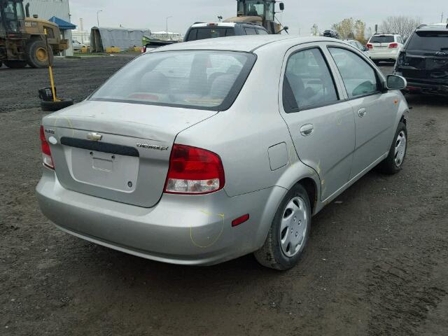 KL1TD52684B146728 - 2004 CHEVROLET AVEO SILVER photo 4