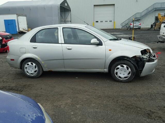 KL1TD52684B146728 - 2004 CHEVROLET AVEO SILVER photo 9