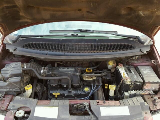 1B4GP25372B730209 - 2002 DODGE CARAVAN SE MAROON photo 7