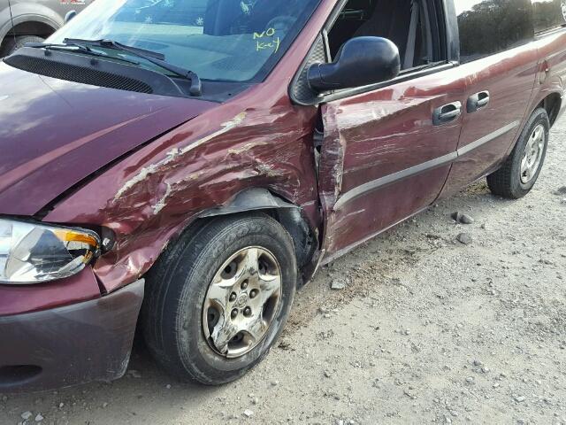 1B4GP25372B730209 - 2002 DODGE CARAVAN SE MAROON photo 9