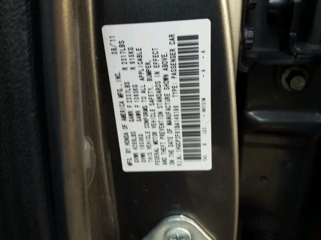 1HGCP2F61BA149189 - 2011 HONDA ACCORD SE GRAY photo 10