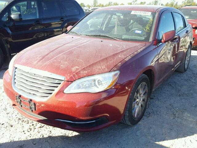 1C3CCBAB1EN212890 - 2014 CHRYSLER 200 LX RED photo 2