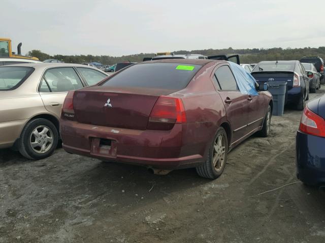 4A3AB36F66E007829 - 2006 MITSUBISHI GALANT ES MAROON photo 4