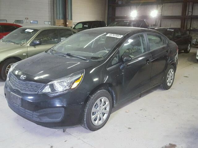 KNADM4A39D6159511 - 2013 KIA RIO LX BLACK photo 2