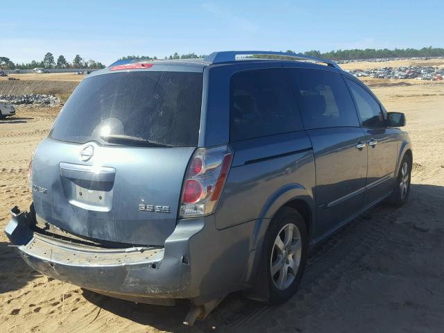 5N1BV28U79N106003 - 2009 NISSAN QUEST S BLUE photo 4