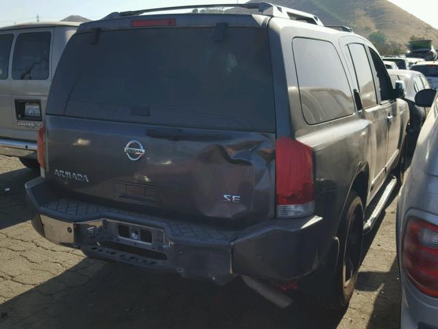 5N1AA08A25N706584 - 2005 NISSAN ARMADA SE GRAY photo 4