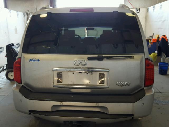 5N3AA08C37N800808 - 2007 INFINITI QX56 SILVER photo 9