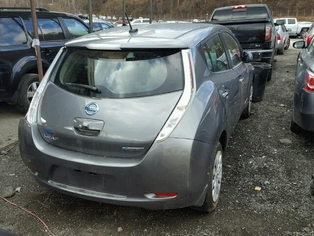 1N4BZ0CP2HC310559 - 2017 NISSAN LEAF S GRAY photo 4