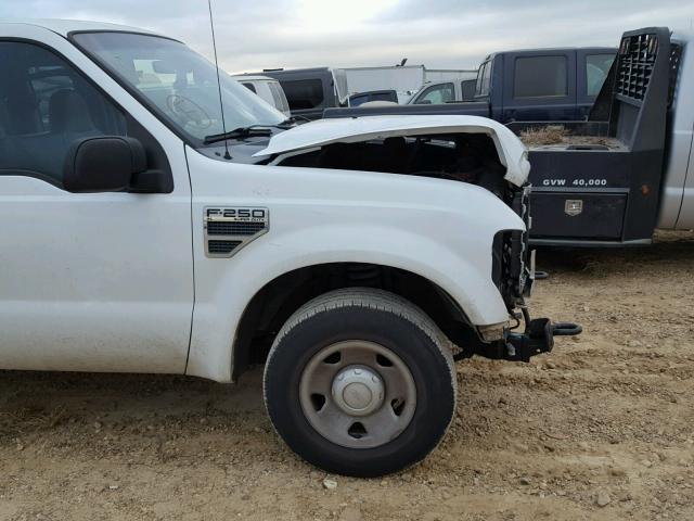 1FTSX20548EB31460 - 2008 FORD F250 SUPER WHITE photo 9