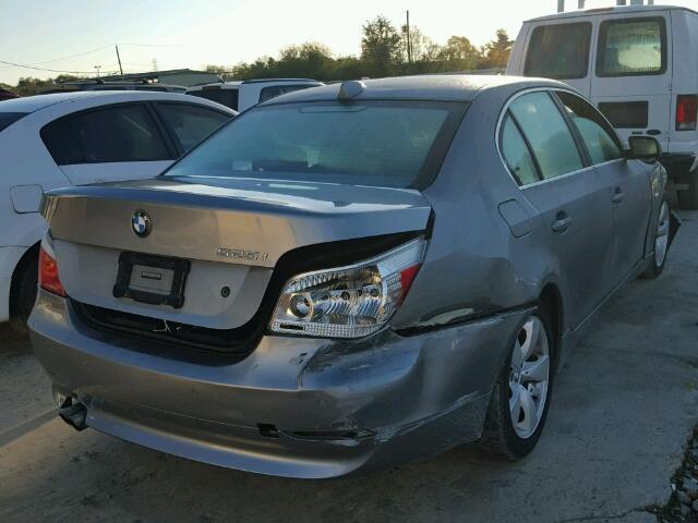 WBANE53516CK79992 - 2006 BMW 525 GRAY photo 4