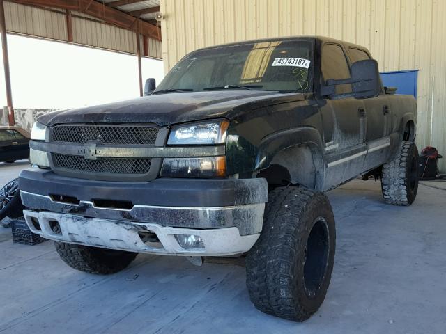 1GCHK23113F256940 - 2003 CHEVROLET SILVERADO BLACK photo 2