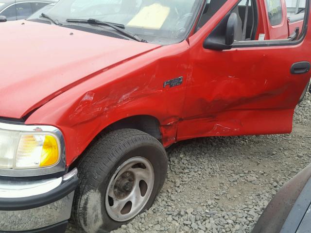 1FTDX1768VNA63015 - 1997 FORD F150 RED photo 9