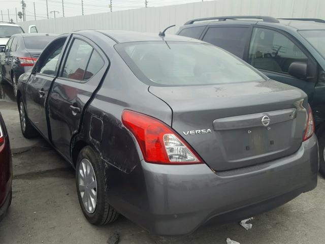 3N1CN7AP7GL909646 - 2016 NISSAN VERSA S GRAY photo 3