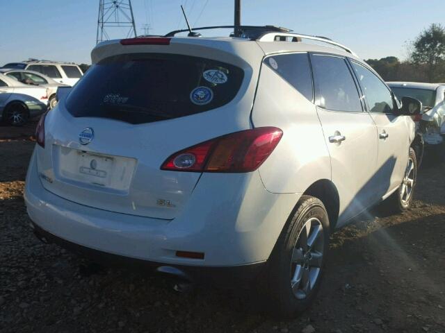 JN8AZ1MUXAW014505 - 2010 NISSAN MURANO S WHITE photo 4