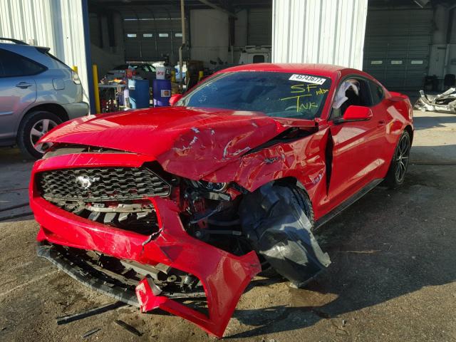 1FA6P8TH5G5294438 - 2016 FORD MUSTANG RED photo 2