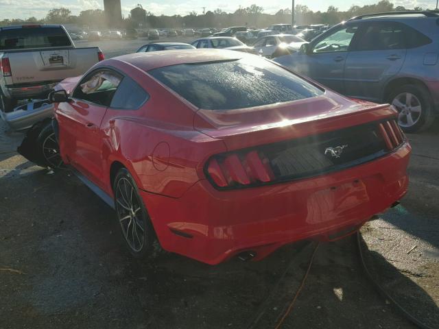 1FA6P8TH5G5294438 - 2016 FORD MUSTANG RED photo 3