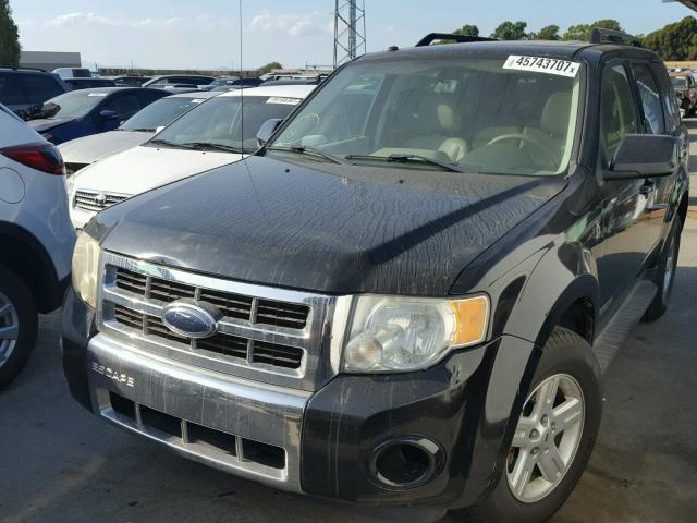 1FMCU49H38KA82545 - 2008 FORD ESCAPE HEV BLACK photo 2