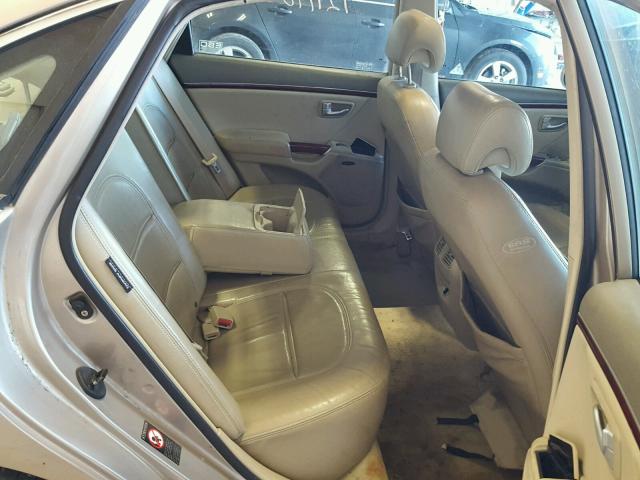 KMHFC46F96A113755 - 2006 HYUNDAI AZERA SE GOLD photo 6