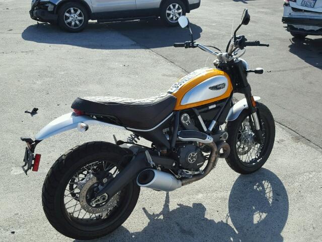 ML015ANM8GT005642 - 2016 DUCATI SCRAMBLER YELLOW photo 4