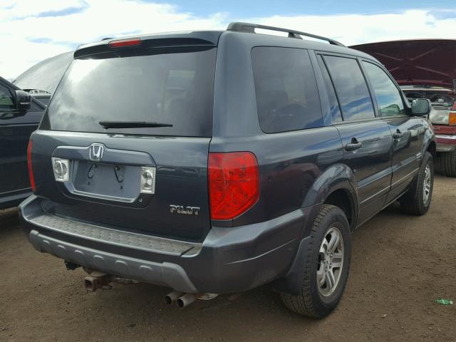 2HKYF18474H509008 - 2004 HONDA PILOT EX CHARCOAL photo 4