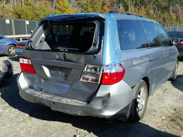 5FNRL38717B041105 - 2007 HONDA ODYSSEY EX GRAY photo 4