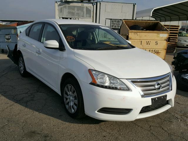 3N1AB7AP1EY244968 - 2014 NISSAN SENTRA S WHITE photo 1