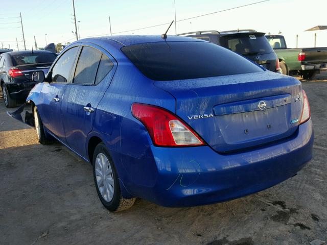 3N1CN7AP7CL917191 - 2012 NISSAN VERSA S 蓝色 照片 3