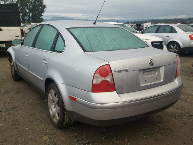 WVWRH63BX3P434082 - 2003 VOLKSWAGEN PASSAT GLX SILVER photo 3