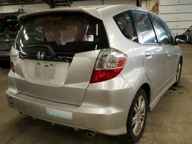 JHMGE8H50BC006377 - 2011 HONDA FIT SPORT SILVER photo 4