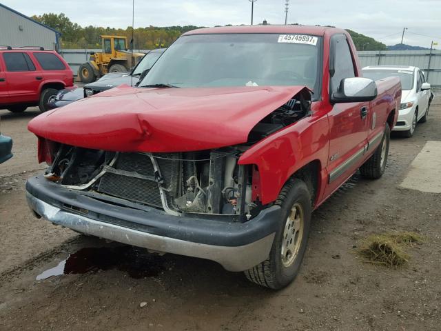 1GCEC14T51E189790 - 2001 CHEVROLET SILVERADO RED photo 2