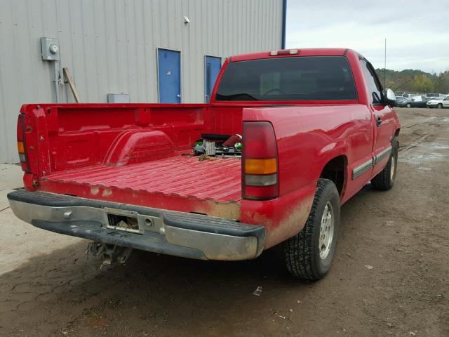 1GCEC14T51E189790 - 2001 CHEVROLET SILVERADO RED photo 4