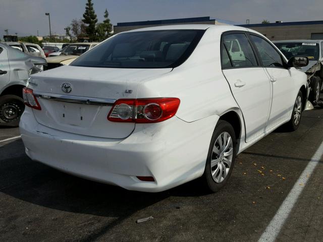 2T1BU4EE6CC825334 - 2012 TOYOTA COROLLA BA WHITE photo 4