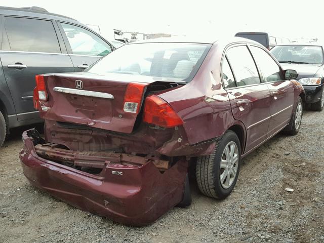 2HGES26733H568003 - 2003 HONDA CIVIC EX მუქწითელი ფოტო 4