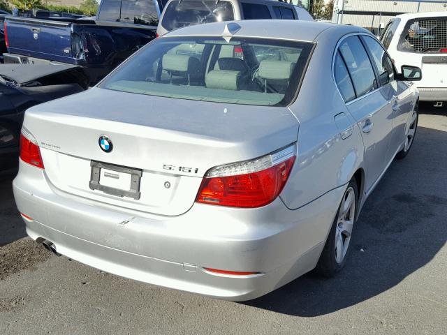 WBANW13578CZ71814 - 2008 BMW 535 I SILVER photo 4