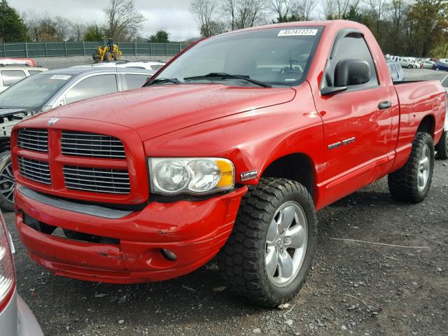 1D7HA16D35J551448 - 2005 DODGE RAM 1500 S RED photo 2