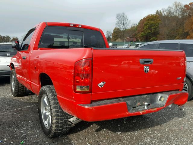 1D7HA16D35J551448 - 2005 DODGE RAM 1500 S RED photo 3