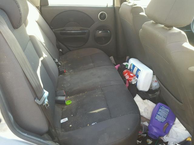 KL1TD66688B086648 - 2008 CHEVROLET AVEO BASE Srebrny zdjęcie 6