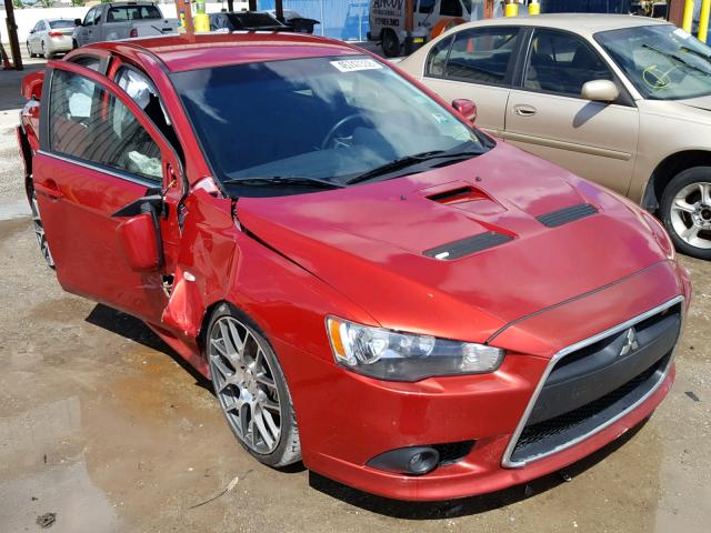 JA32V6FV1AU025594 - 2010 MITSUBISHI LANCER RAL RED photo 1